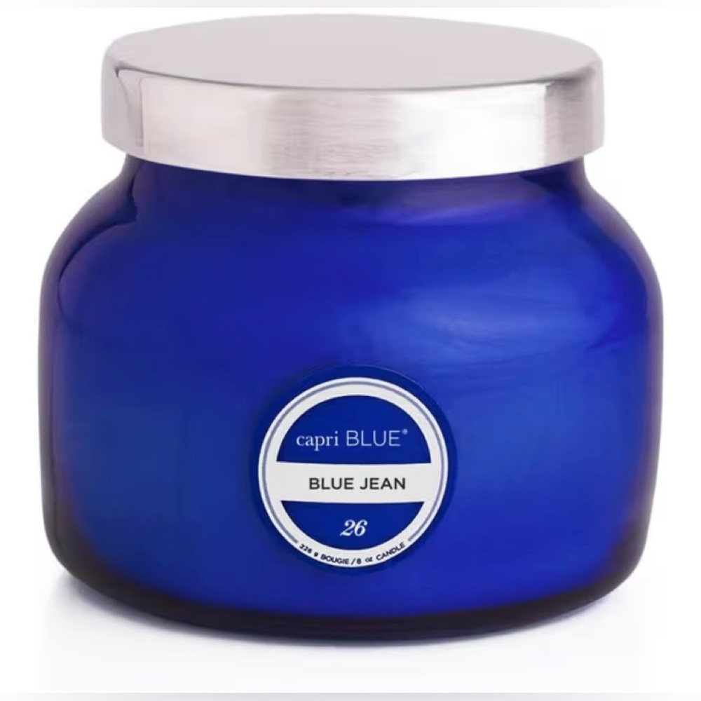 Capri Blue Scented Candles - Soy Candle Wax Blend - Blue Jean (8 oz)